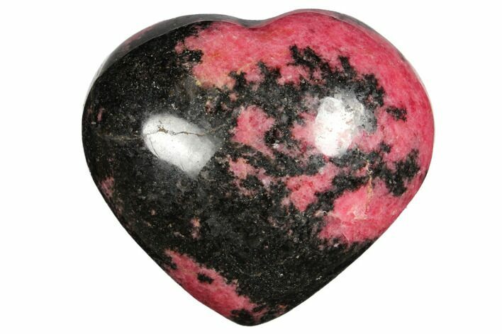 Polished Rhodonite Heart - Madagascar #126768
